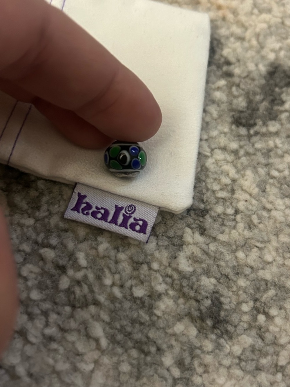 Halia “Disco Night” Bead Charm in Blue & Green
